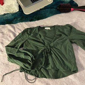 Float green boho top